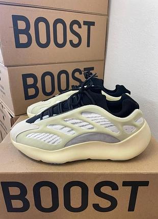 Жіночі кросівки adidas yeezy boost 700 v3 білі адідас ізі 700, трендові кроси ізики для жінок повсякденні тканинні легкі