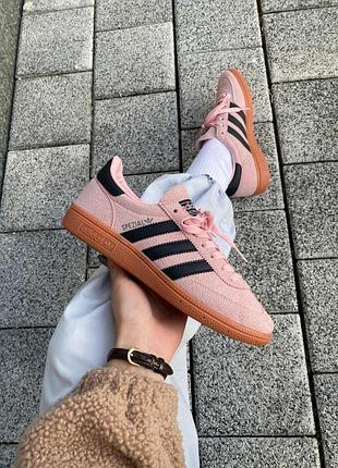 Женские кроссовки adidas spezial pink/black для женщин удобные кроссы стильные