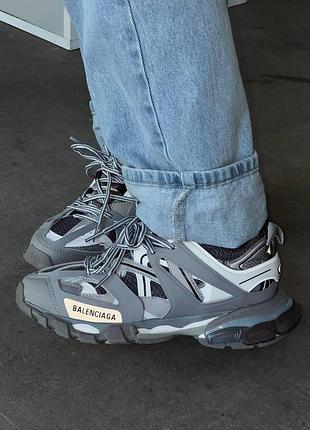 Жіночі кросівки balenciaga track 3.0 стильні сірі брендові якісні для жінок
