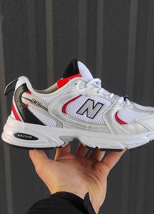 Кросівки new balance 530 білі з сіткою для жінок шкіряні стильні