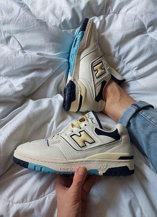 Кросівки new balance 550 для жінок стильні білі ньюбики повсякденні
