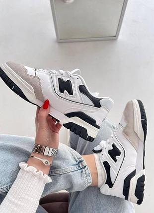Жіночі кросівки new balance 550 білі стильні для жінок ньюбики повсякденні