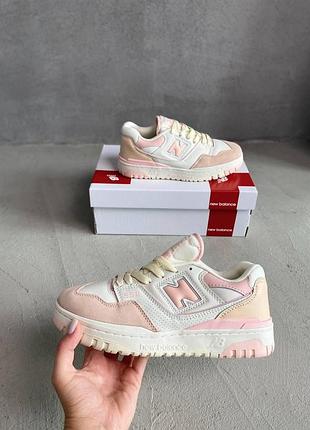 Жіночі кросівки new balance 550 шкіра білі стильні для жінок повсякденні ньюбики