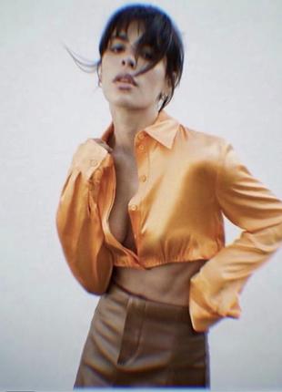 Мʼяка шкіряна спідниця zara