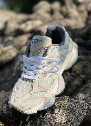 Трендовые кроссовки new balance 9060 бежевые, женская модель от нью баланс 38