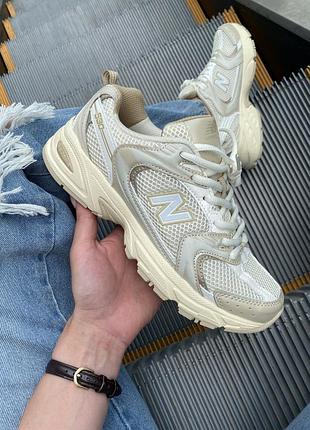 Кроссовки new balance 530 белые для женщин повседневные стильные нью беланс 38