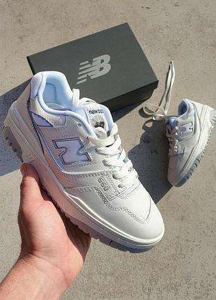 Кросівки new balance 550 для жінок білі шкіра стильні повсякденні ньюбики