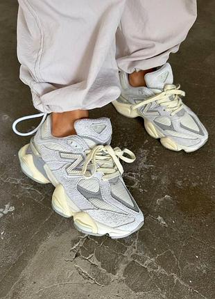 Нью беланс кроссы 9060 женские замшевые серые new balance для женщин 38