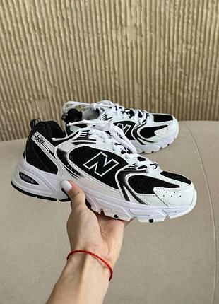 Женские кроссовки new balance 530 черно-белые с сеткой для женщин повседневные стильные 530 43