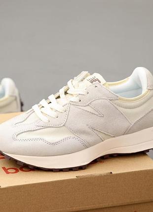 Женские кроссовки new balance 327 серые замшевые для женщин стильные повседневные 38