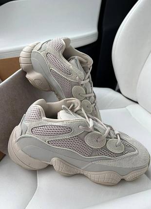 Adidas yeezy 500 женские кроссовки для женщин удобные бежевые стильные 40