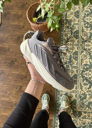 Мужские кроссовки adidas ozelia кроссы адидас для мужчин адики повседневные стильные бежевые замша/сетка 42