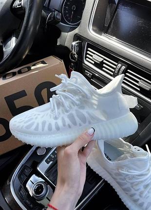 Жіночі кросівки adidas yeezy boost 350 білі ії для жінок із тканинним верхом 37