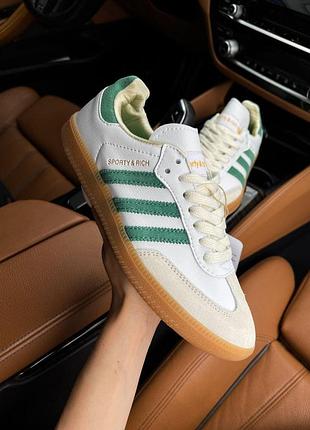 Жіночі кросівки adidas sporty & rich білі шкіряні стильні 38