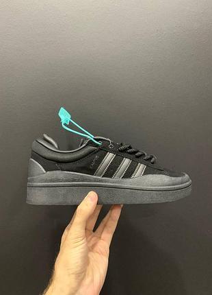 Adidas campus x bad bunny черные женские кроссовки замшевые для женщин 39