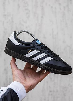 Мужские кроссовки adidas samba кроссы адидас самба для мужчин адики удобные замша легкие кеды адидас черные