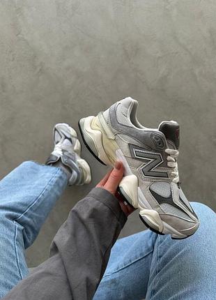 Кроссовки new balance 9060 женские, трендовые серые кроссы с рефлективными элементами 41