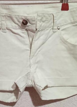 Белые шорты джинсовые от h&amp;m 100% коттон