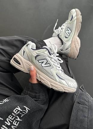 Кроссовки new balance 530 белые с сеткой для женщин повседневные стильные 37