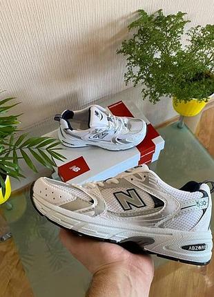 Чоловічі кросівки new balance 530 для чоловіків білі легкі зручні повсякденні текстильні