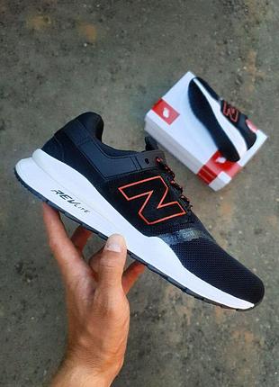 Мужские кроссовки new balance 247 кроссы нью беланс для мужчин ньюбики удобные кожа-текстиль легкие 44