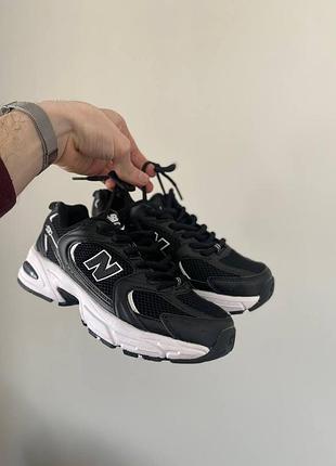 Кеды нью беланс 530 для мужчин текстиль\кожа new balance 530 black
