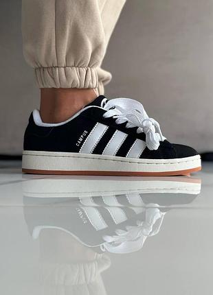 Замшевые черные кроссовки adidas campus 00s адики женские для женщин адидас 38