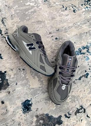 Кроссы new balance 1906d для мужчин серые кожа/сетка удобные легкие ньюбики 43