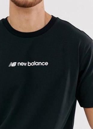 Мужская футболка new balance nb черная нью беленс