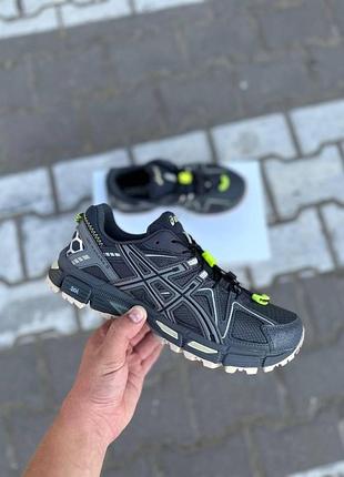 Кроссовки asics gel-kahana 8 черные для мужчин асикс кахана 8 легкие удобные кожа ткань 43