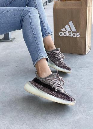 Жіночі кросівки adidas yeezy boost 350 адідас сірі ізики тканеві для жінок