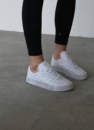 Чоловічі кросівки adidas samba кроси адідас самба ізики для чоловіків зручні замшеві легкі білі