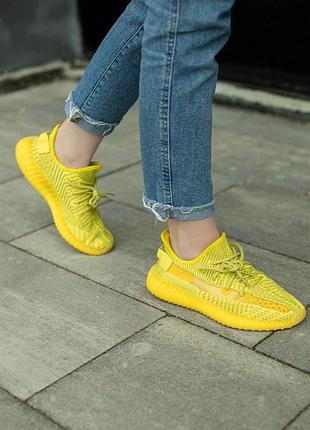 Женские кроссовки adidas yeezy boost 350 желтые изики для женщин легкие тканевые адидас 38