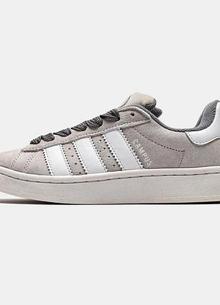 Мужские кроссовки adidas campus для мужчин кеды серые замша удобные повседневные стильные