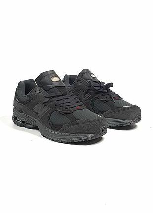 Жіночі кросівки new balance 2002r чорні замшеві стильні повсякденні для жінок