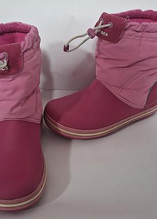 Детские зимние сапоги crocs lodgepoint winter boot (pink)