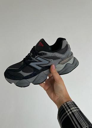 New balance 9060 женские кроссовки, стильные черные кроссы нью баланс 39
