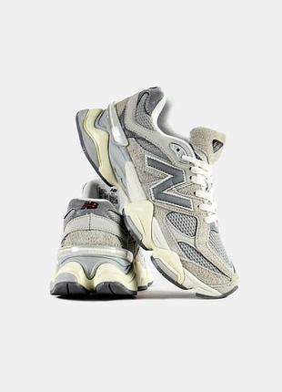 Замшевые серые женские кроссовки new balance 9060 нью беланс кросы 40