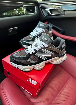 Женские замшевые кроссовки new balance 9060, стильные и удобные нью беланс кроссы для женщин коричневого цвета 39