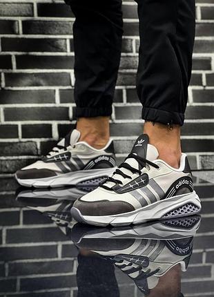 Мужские кроссовки adidas white grey 42
