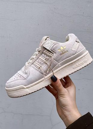 Сірі замшеві жіночі кросівки adidas forum 84 low адіки адідас форум