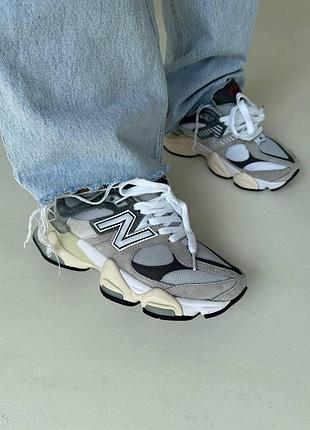 Нью беланс женские серые кроссы замшевые new balance 9060 для женщин 37