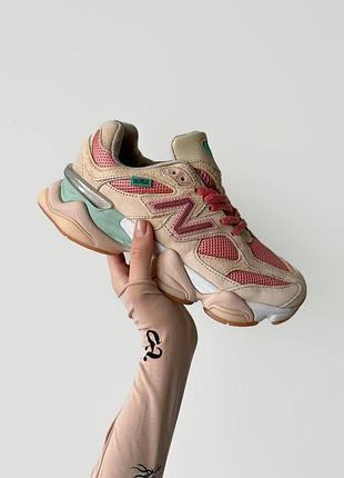 Женские кроссовки new balance 9060 pink, удобные розовые кроссы для активных 38