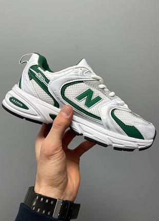 Кроссовки new balance 530 белые кожаные с сеткой для женщин стильные для активного образа жизни 41
