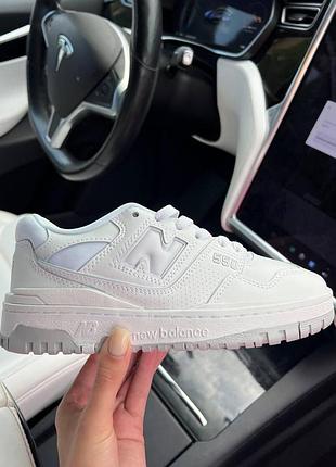 Кросівки new balance 550 для жінок стильні білі шкіра повсякденні нью беланс ньюбики