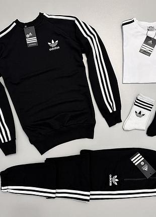 Набор adidas: свитшот-штаны-футболка-кепка-2пары носки