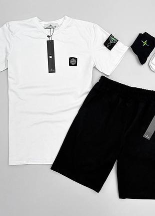 Футболка шорті stone island 2пари шкарпеток у подарунок! xl