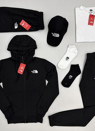 Набір 7в1 the north face кофта-штани-футболка-шорти-кепка-2пари шкарпетки