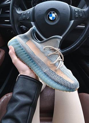 Женские кроссовки adidas yeezy boost 350 серые легкие адидас изики для женщин тканевые 37