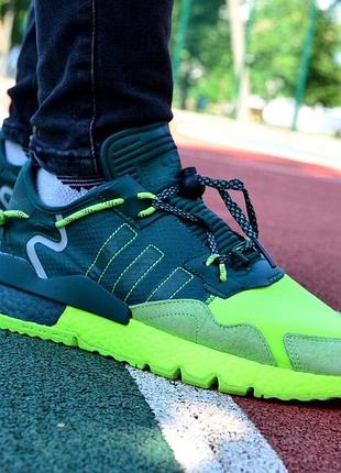 Кроси adidas nite jogger для жінок замша/текстиль зручні адики трендові жіночі кросівки адідас